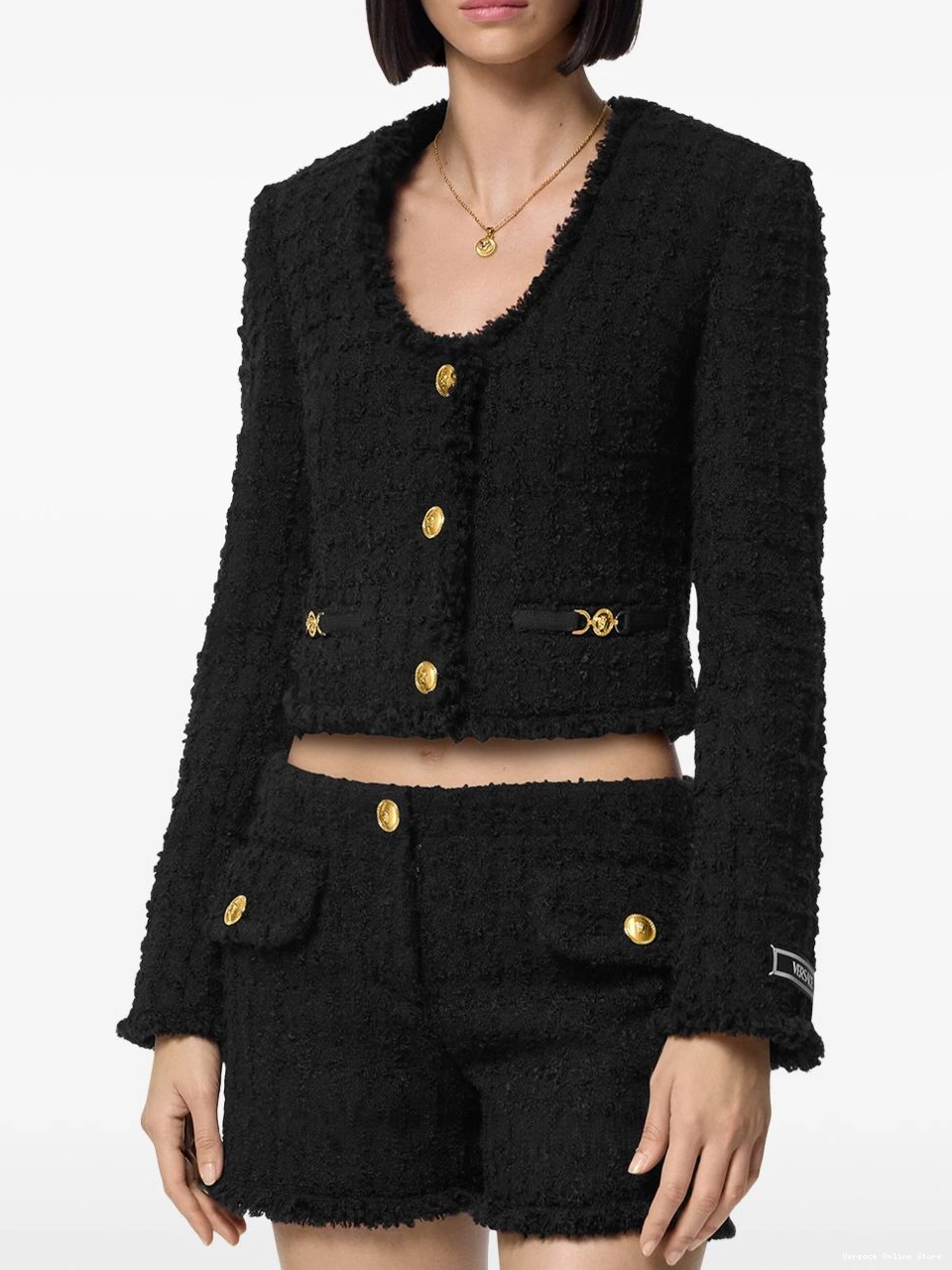 Cheap jacket Women cropped Heritage Versace tweed 0408